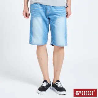 【5th STREET】男牛仔刷破短褲-中古藍 歷史價格詳細信息