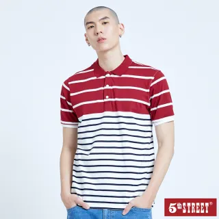 【5th STREET】男配色素面短袖POLO衫-水藍 歷史價格詳細信息