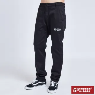 【5th STREET】男休閒抽繩LOGO印花短褲-黑色 歷史價格詳細信息