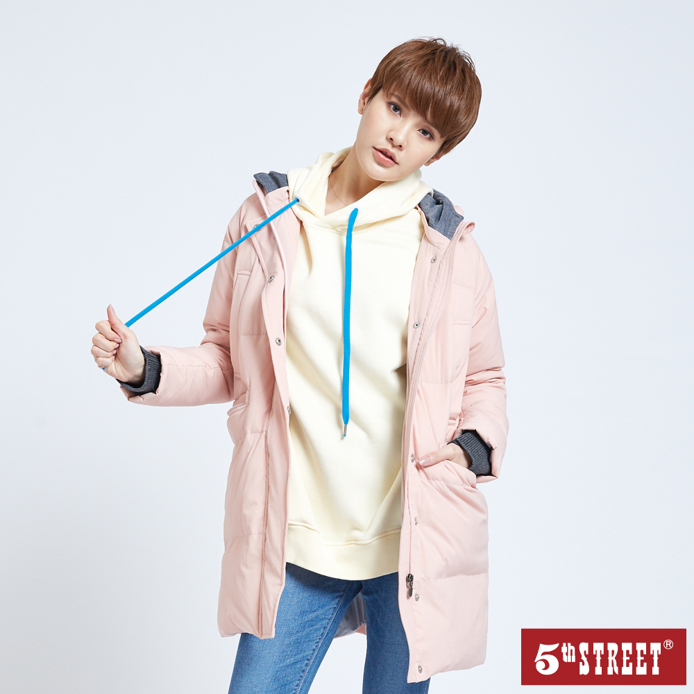 【5th STREET】女寬版側開衩短袖T恤-黑色 歷史價格詳細信息