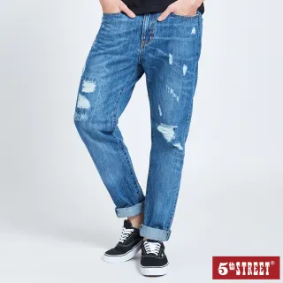 【5th STREET】男美式側貼條短袖T恤-丈青 歷史價格詳細信息