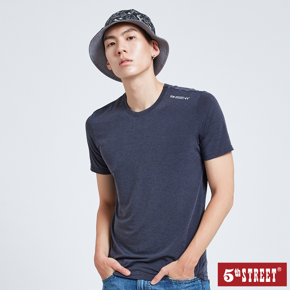 【5th STREET】男露營道具印花短袖T恤(青綠色) 歷史價格詳細信息