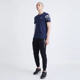 【5th STREET】男休閒抽繩LOGO印花短褲-黑色 歷史價格詳細信息