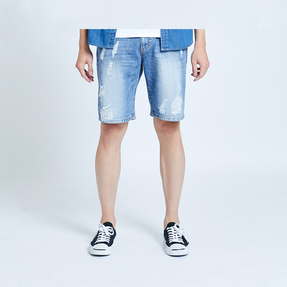 【5th STREET】男美式側貼條短袖T恤-丈青 歷史價格詳細信息