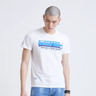 【5th STREET】男美式側貼條短袖T恤-丈青 歷史價格詳細信息