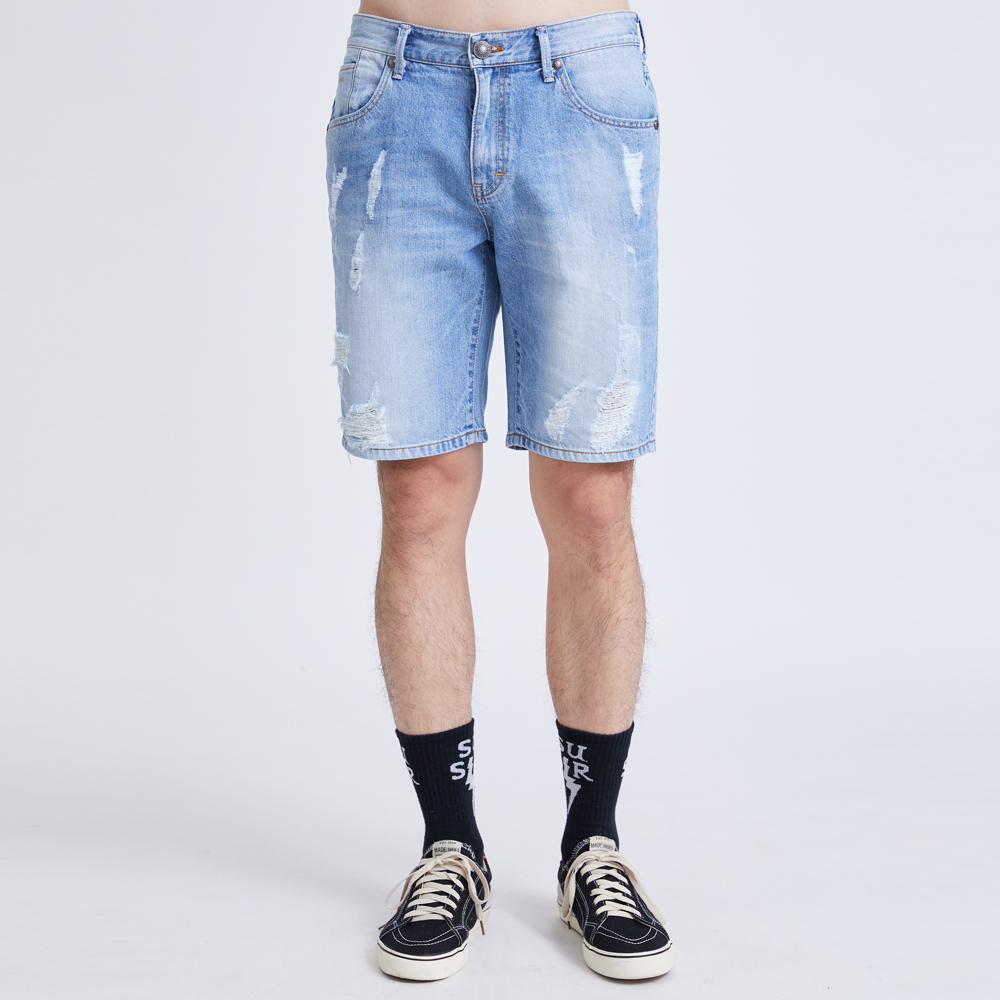 【5th STREET】男美式側貼條短袖T恤-丈青 歷史價格詳細信息