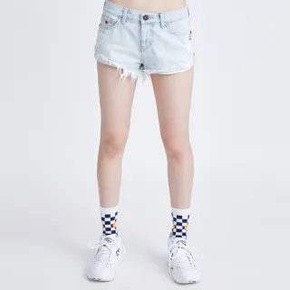 【5th STREET】女復古磨破7分褲-漂淺藍 歷史價格詳細信息