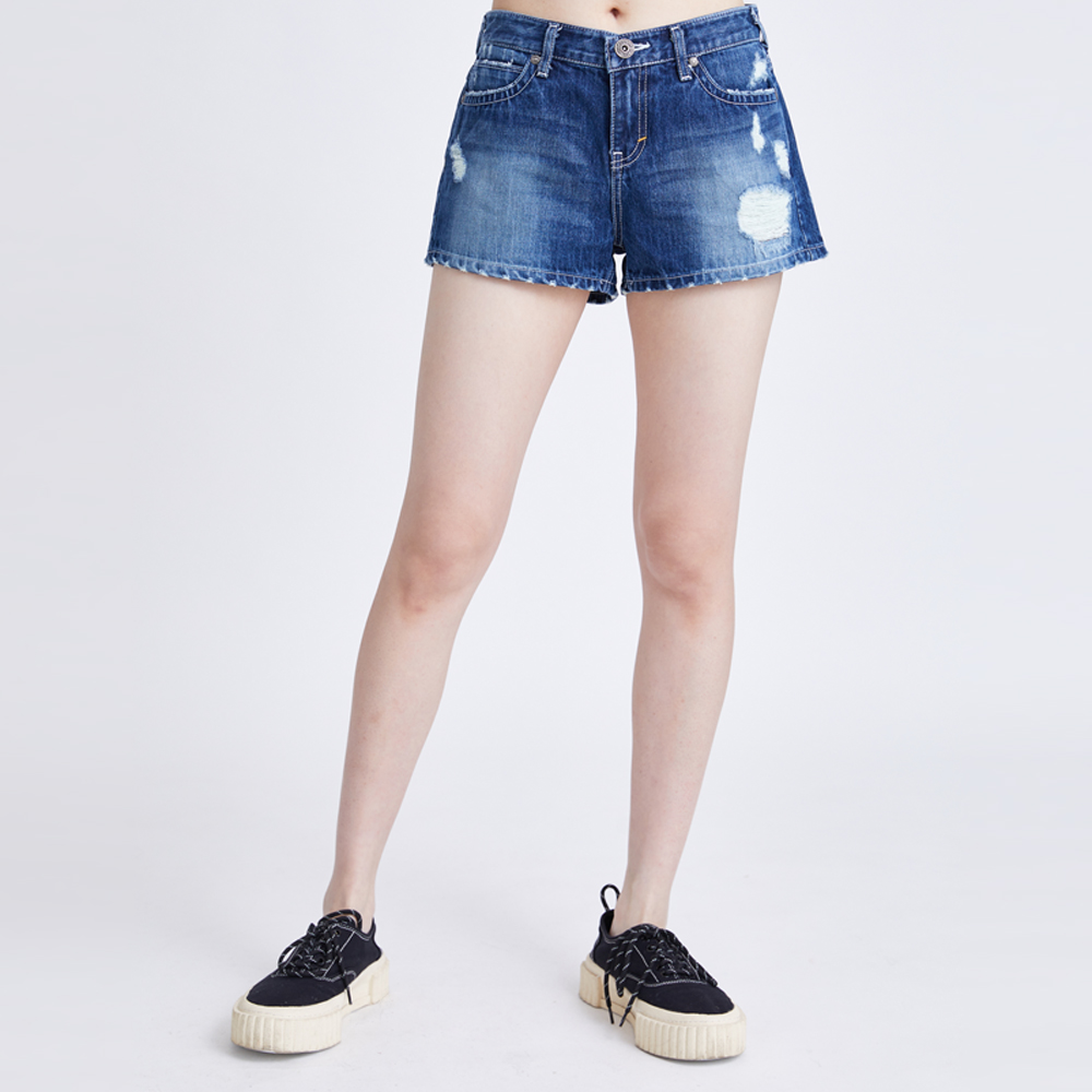 【5th STREET】男裝復古美式短褲-酵洗藍 歷史價格詳細信息