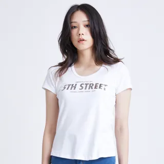【5th STREET】男粗體大五短袖T恤-丈青 歷史價格詳細信息