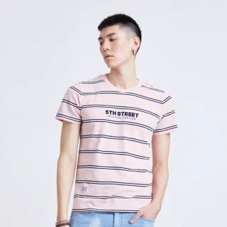 【5th STREET】男條紋短袖POLO衫-土耳其藍 歷史價格詳細信息