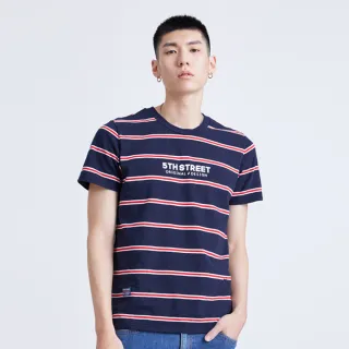【5th STREET】男條紋短袖POLO衫-土耳其藍 歷史價格詳細信息