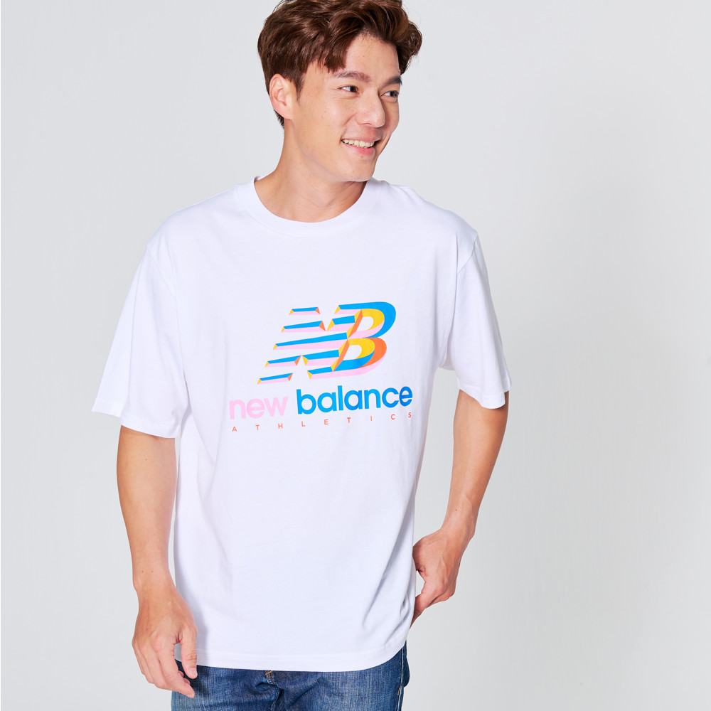 【New Balance】NB短袖上衣_男性_白色_AMT21568WT 歷史價格詳細信息