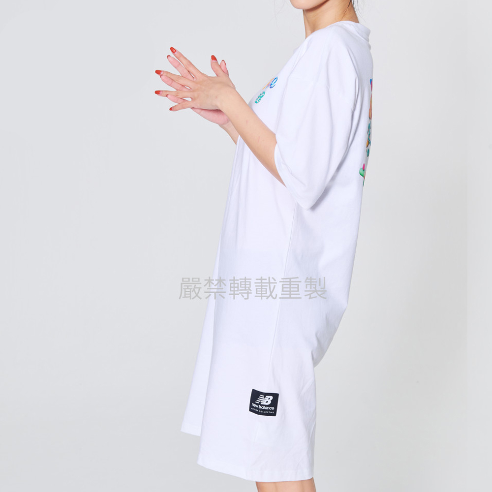 New Balance 連身裙 Essentials Dress 灰 白 女款 洋裝 長版 寬鬆 上衣 短袖 NB WD31502AG 歷史價格詳細信息
