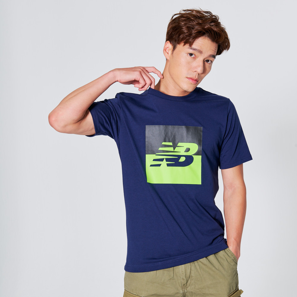 【NEW BALANCE】NB 短袖上衣_男裝_深藍色_AMT21515ECL 歷史價格詳細信息
