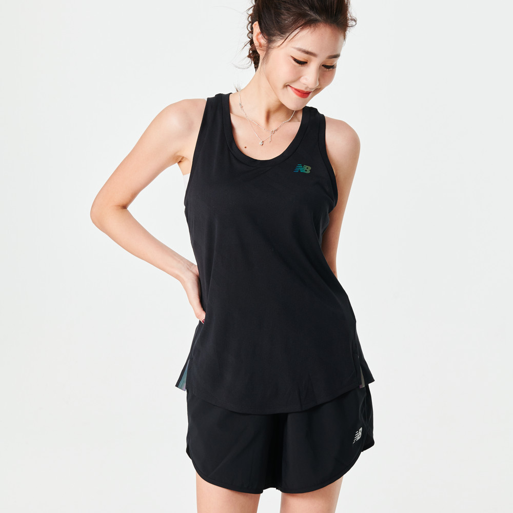 NEW BALANCE 背心 NB 黑色 運動 無袖 挖背 上衣 女 WT41220BK 歷史價格詳細信息