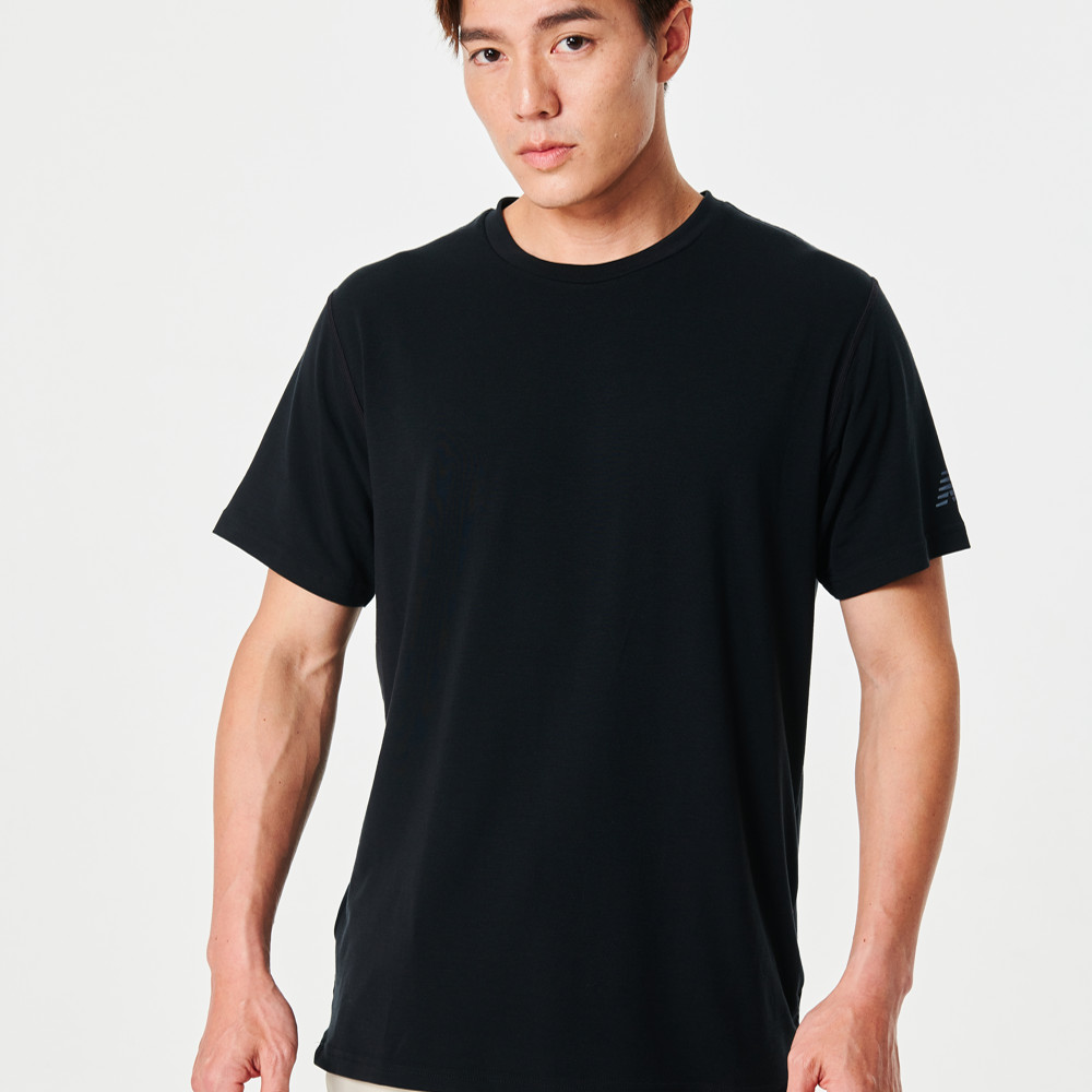 [New Balance]Dry吸濕排汗透氣網眼短袖上衣_男性_黑色_MT21197SGD 歷史價格詳細信息