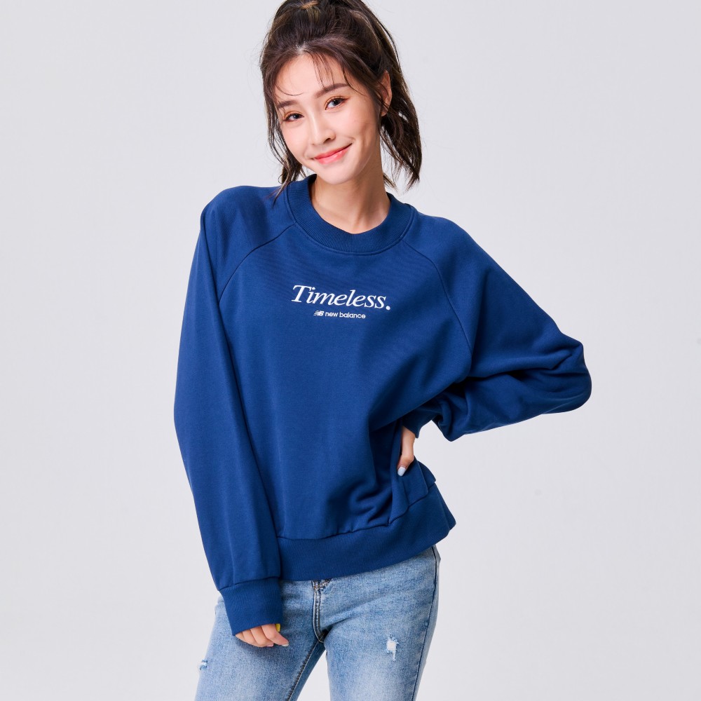 [New Balance]電繡Iconic長袖上衣_女性_米灰色_AWT31557SAH 歷史價格詳細信息