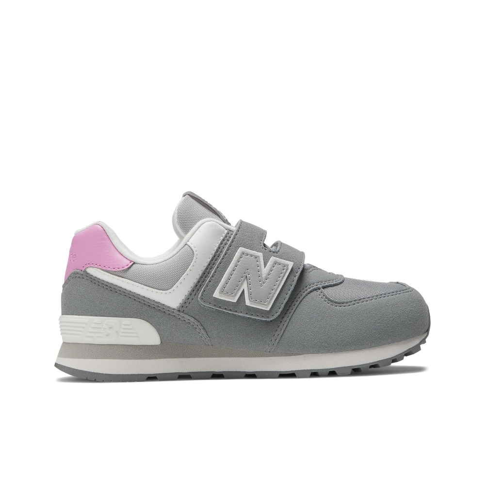 New Balance [PV574MG1] 中大童 休閒鞋 經典 復古 NB 574 W寬楦 魔鬼氈 麂皮 舒適 灰粉 歷史價格詳細信息