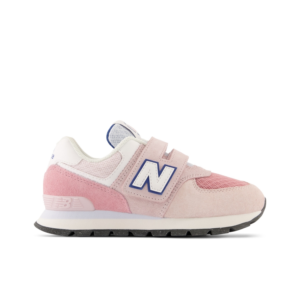 New Balance [PV574DN2] 中大童 休閒鞋 運動 復古 NB 574 W楦 魔鬼氈 舒適 麂皮 藍 歷史價格詳細信息