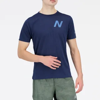 【New Balance】吸濕排汗短袖上衣_男性_黑色_MT43151BK 歷史價格詳細信息