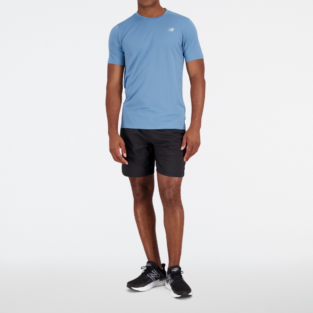 【New Balance】吸濕排汗短褲_男性_黑色_MS41234BK 歷史價格詳細信息