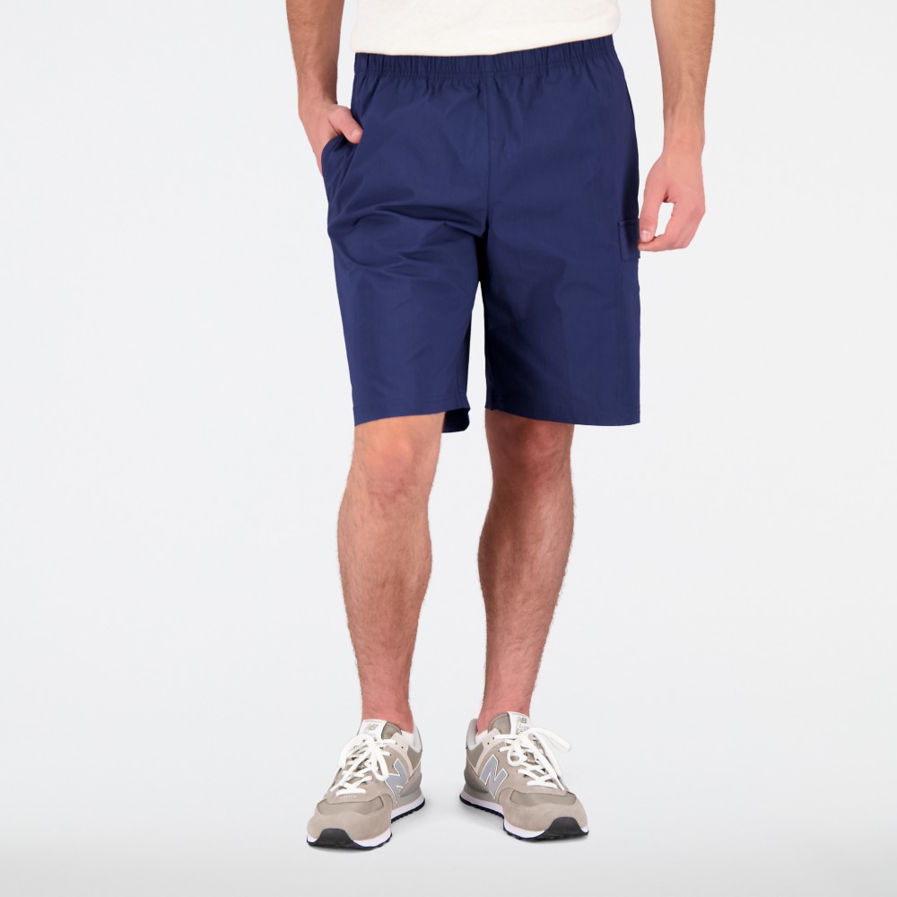 NEW BALANCE 短褲 NB 藍色 刺繡 拉鍊口袋 5吋 棉短褲 男 MS41511NNY 歷史價格詳細信息