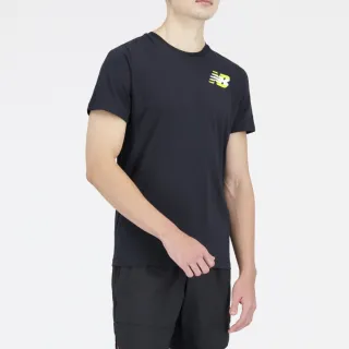 【New Balance】吸濕排汗短袖上衣_男性_黑色_MT43151BK 歷史價格詳細信息