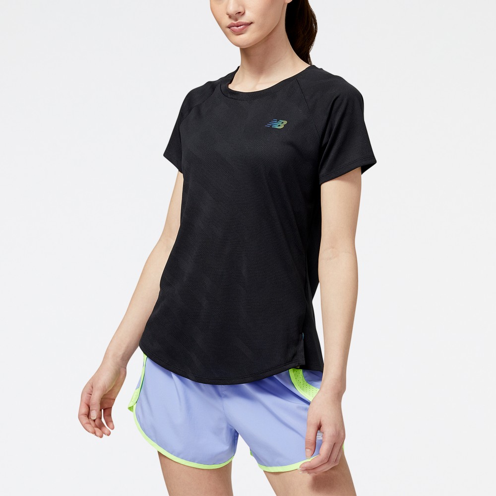 [New Balance]涼感透氣短袖上衣_女性_黑色_WT33277BK 歷史價格詳細信息