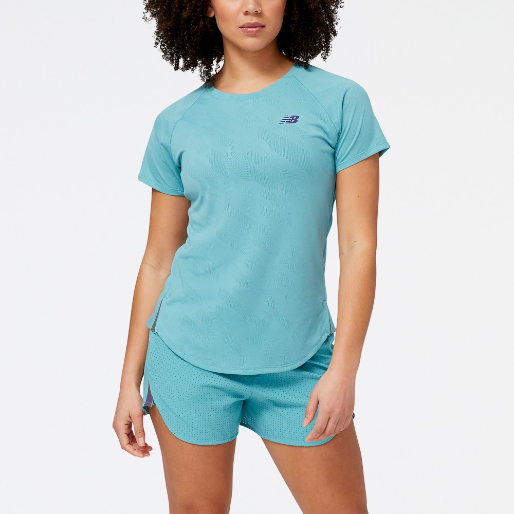 [New Balance]涼感透氣短袖上衣_女性_黑色_WT33277BK 歷史價格詳細信息