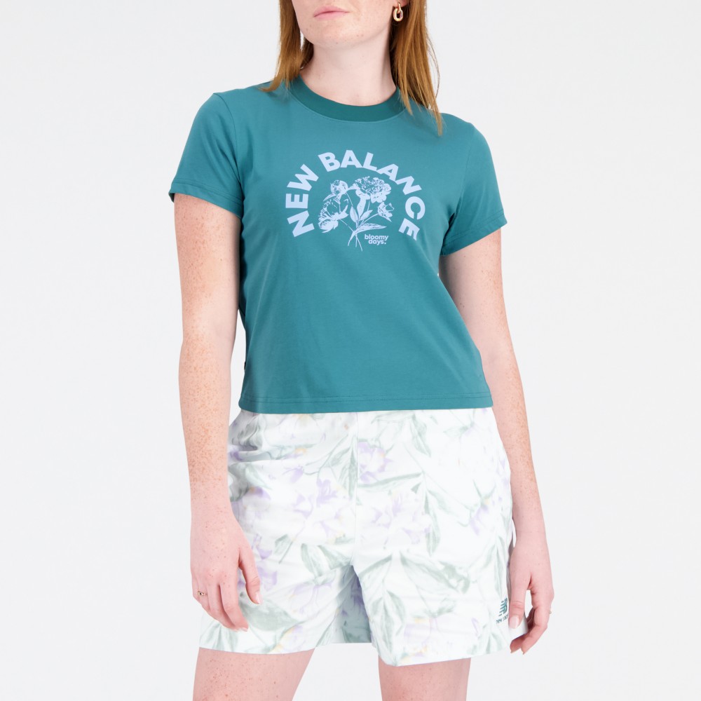 [New Balance]短版短袖上衣_女性_綠色_WT31554VDA 歷史價格詳細信息