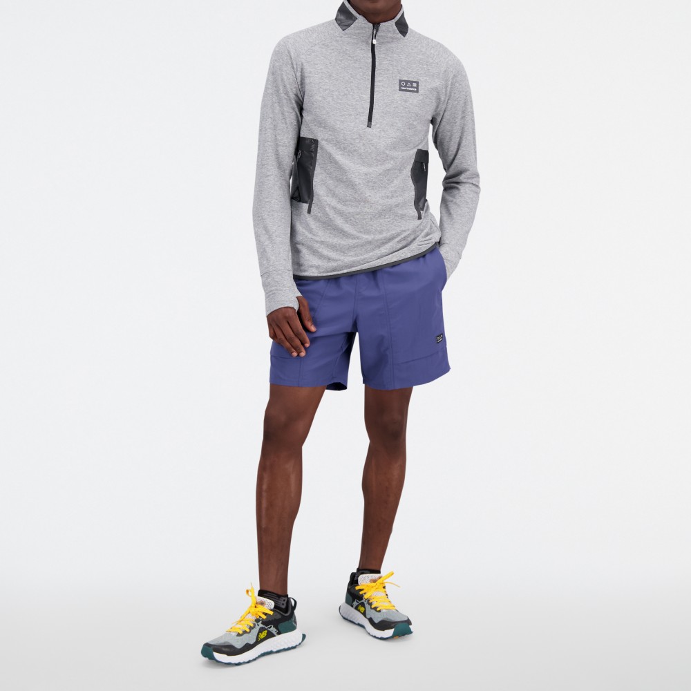 NEW BALANCE 短褲 NB 藍 刺繡LOGO 梭織 5吋 慢跑 健身 男 MS41517NNY 歷史價格詳細信息