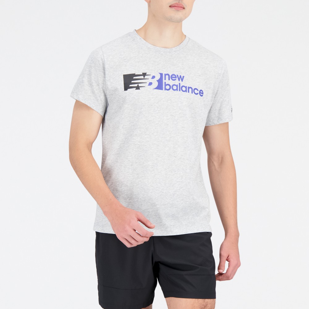 【New Balance】吸濕排汗短袖上衣_男性_黑色_MT43151BK 歷史價格詳細信息