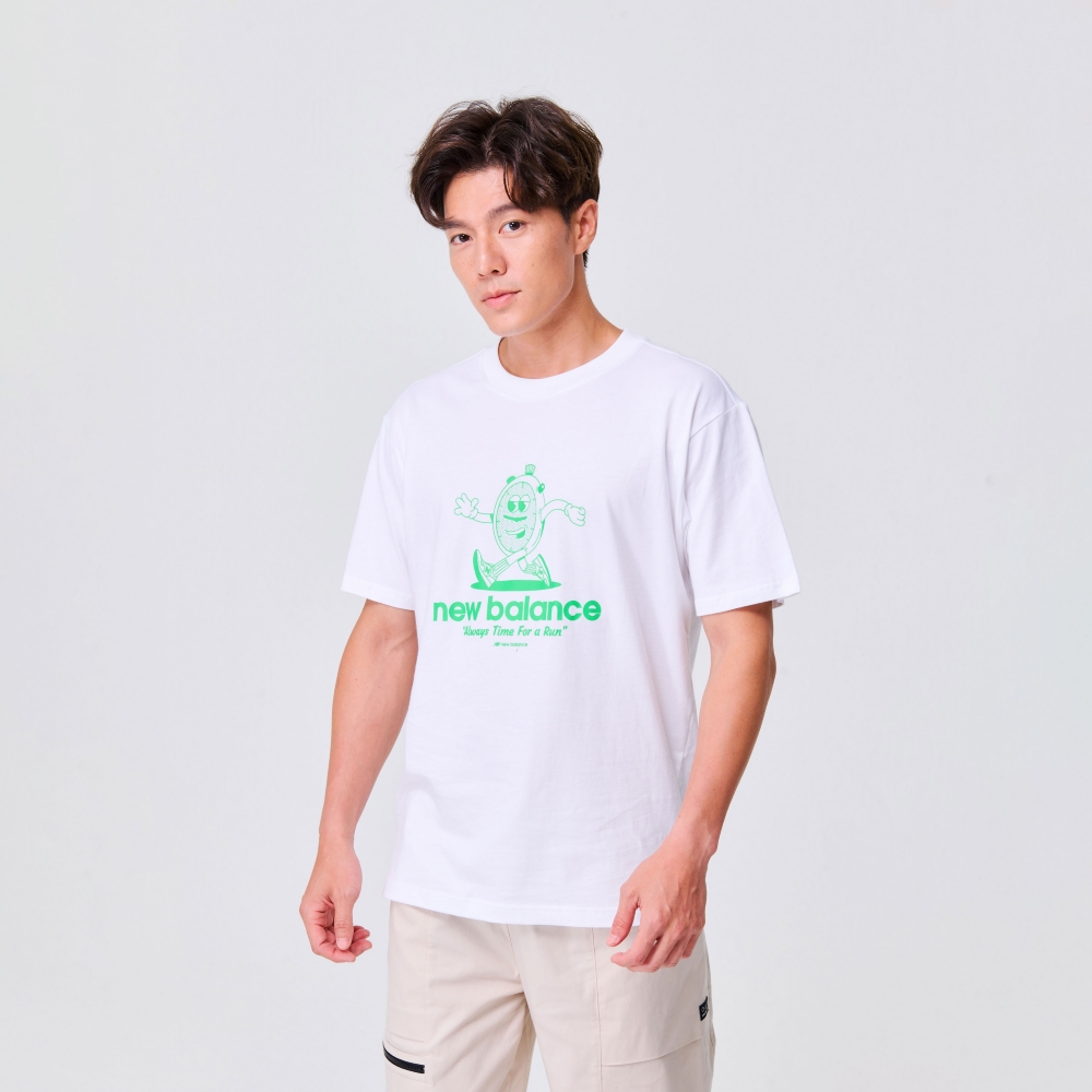 【New Balance】NB短袖上衣_男性_白色_AMT21568WT 歷史價格詳細信息