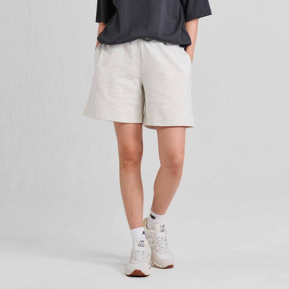【New Balance】 NB 鬆緊口袋休閒短褲_女性_花灰色_AWS33500SAH 歷史價格詳細信息