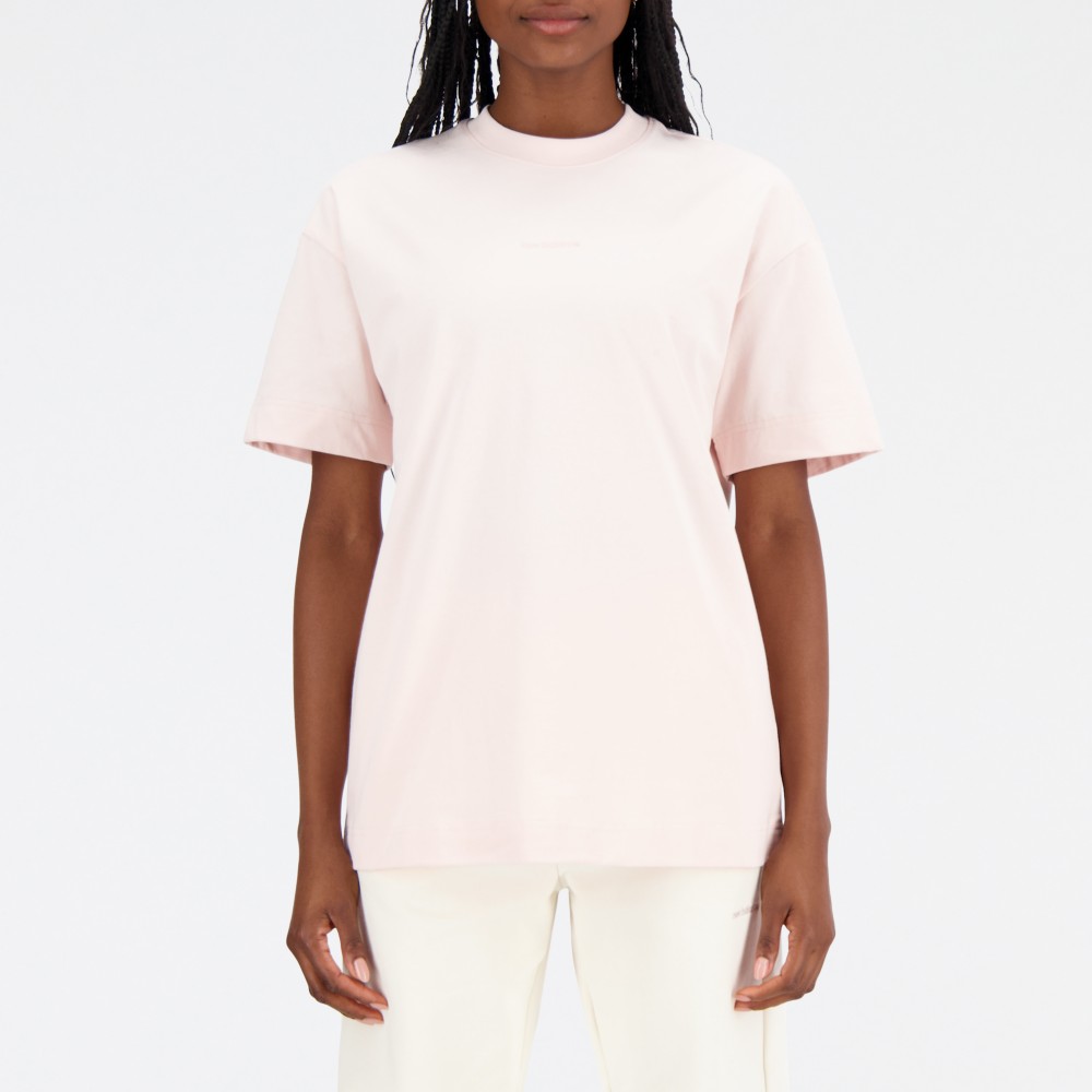 [New Balance]親膚刺繡LOGO短袖上衣_女性_粉色_AWT33557OUK 歷史價格詳細信息