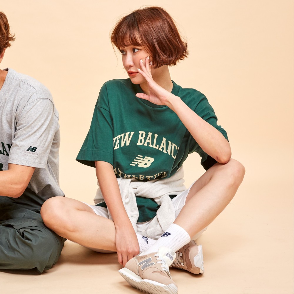 [New Balance]美式風格字母休閒長褲_男性_米灰色_UP31550SAH 歷史價格詳細信息