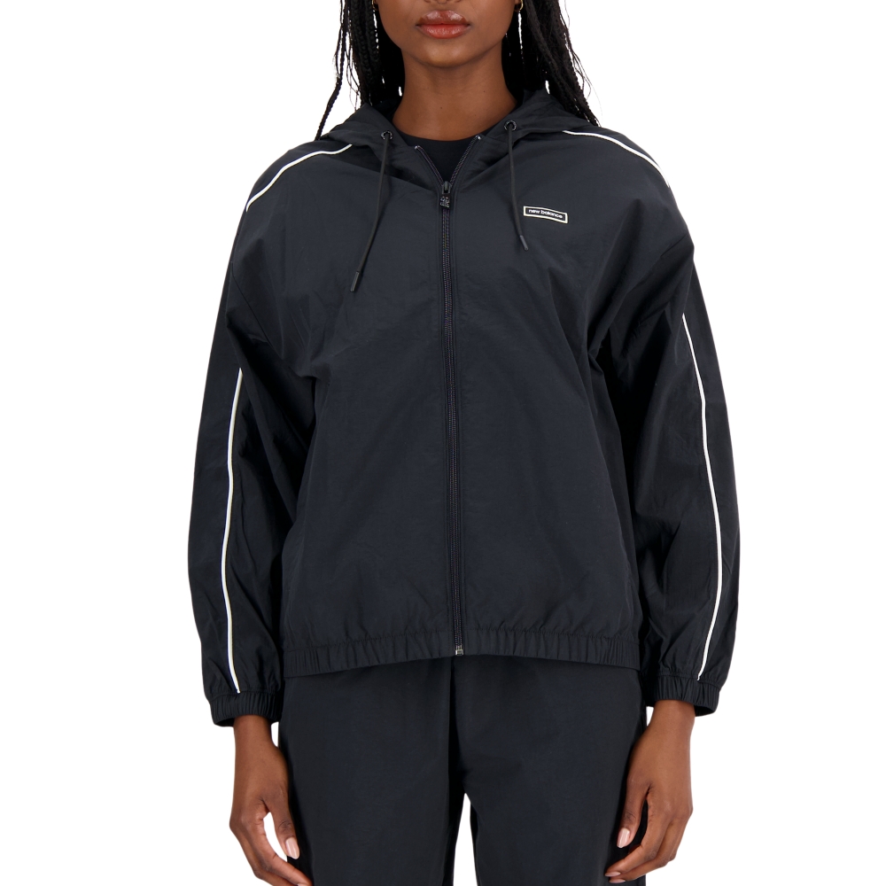 NEW BALANCE 外套 NB 黑色 白線 輕薄 風衣外套 女 WJ33502BK 歷史價格詳細信息
