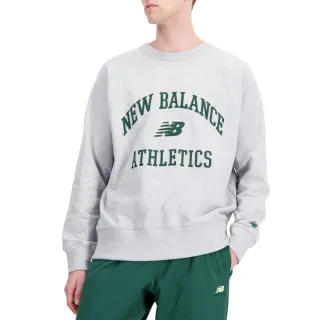 [New Balance]親膚植絨學院風文字長袖上衣_男性_灰色_AMT33550AG 歷史價格詳細信息