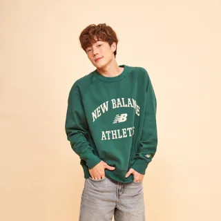 [New Balance]親膚植絨學院風文字長袖上衣_男性_灰色_AMT33550AG 歷史價格詳細信息