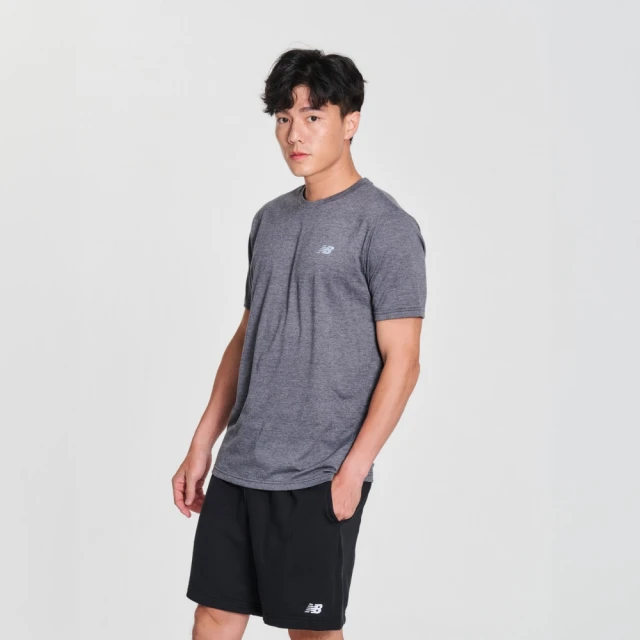 【New Balance】吸濕排汗短袖上衣_男性_黑色_MT43151BK 歷史價格詳細信息