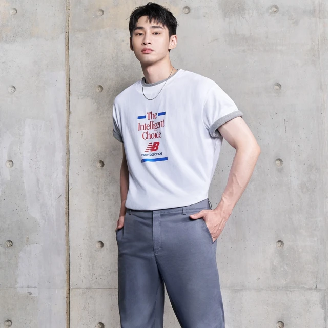 【New Balance】標語短袖上衣_男性_深藍色_MT43552NNY 歷史價格詳細信息