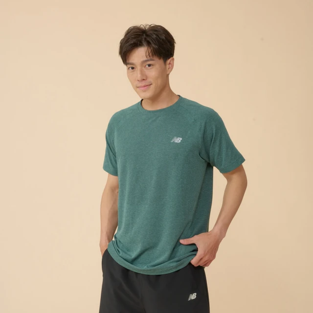 【New Balance】吸濕排汗短袖上衣_男性_黑色_MT43151BK 歷史價格詳細信息