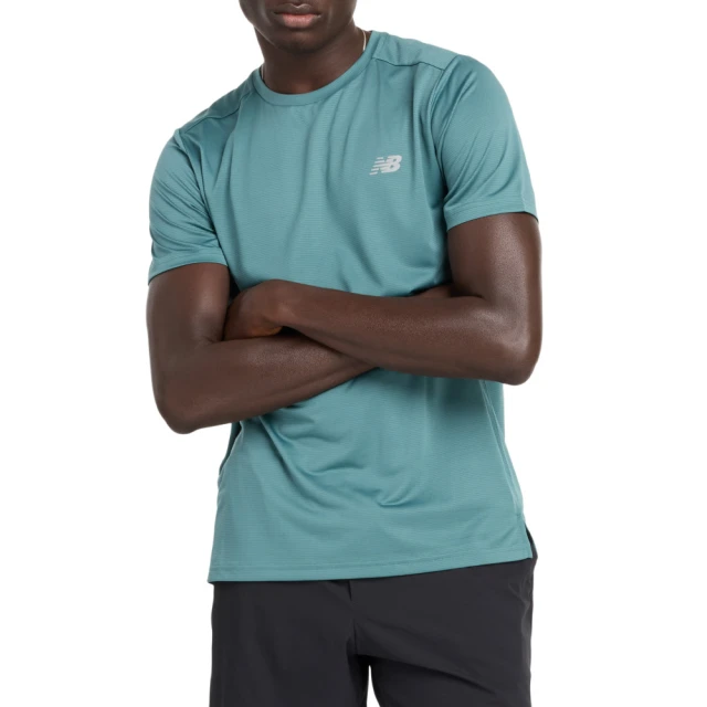 【New Balance】吸濕排汗短袖上衣_男性_黑色_MT43151BK 歷史價格詳細信息