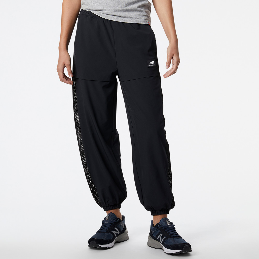 NEW BALANCE 長褲 NB 黑色 刺繡LOGO 縮口 棉褲 女 AWP41513BK 歷史價格詳細信息