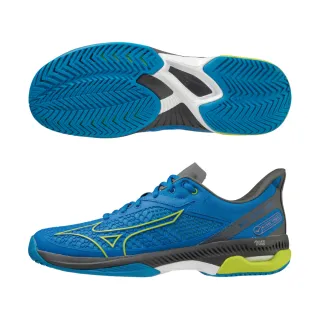 Mizuno 美津濃 網球鞋 Break Shot 4 AC 男鞋 藍 白 網布 皮革 抓地 運動鞋 61GA2340-28 歷史價格詳細信息