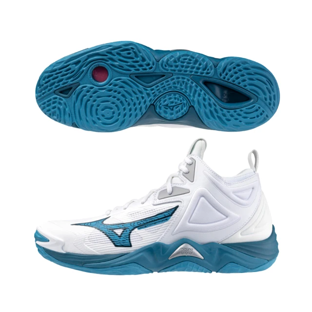 Mizuno 美津濃 排球鞋 Wave Momentum 3 男鞋 女鞋 白 藍 襪套式 抓地 緩衝 室內運動 V1GA2312-21 歷史價格詳細信息