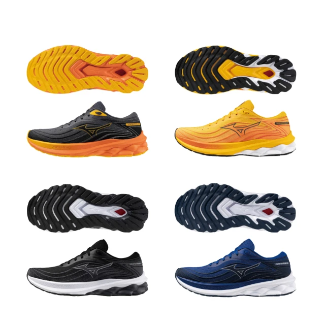Mizuno 美津濃  男款 慢跑鞋 WAVE SKYRISE 4 一般型 柔軟 穩定 -黑灰- J1GC230954 歷史價格詳細信息