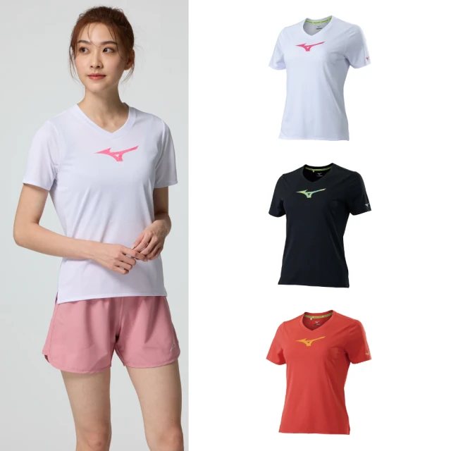 【MIZUNO 美津濃】女路跑短袖T恤 J2TAB20109（黑） 歷史價格詳細信息