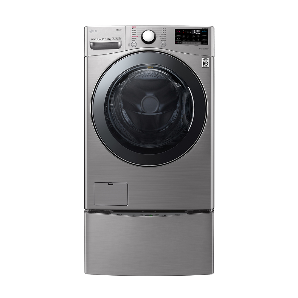 LG 樂金 18KG AI DD蒸氣滾筒洗衣機 蒸洗脫 WD-S18NW 雲霧白+10KG乾衣機 WR-100VW 歷史價格詳細信息