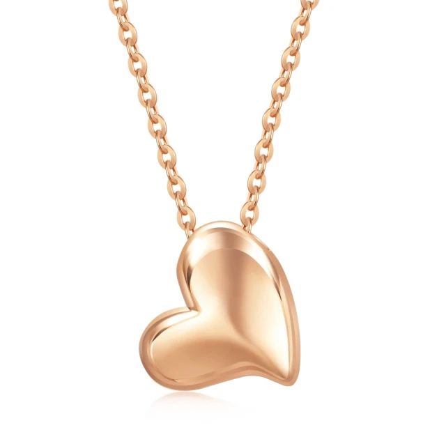 [ 網路獨家款 ] 點睛品  怦然心動 18K玫瑰金項鍊 歷史價格詳細信息